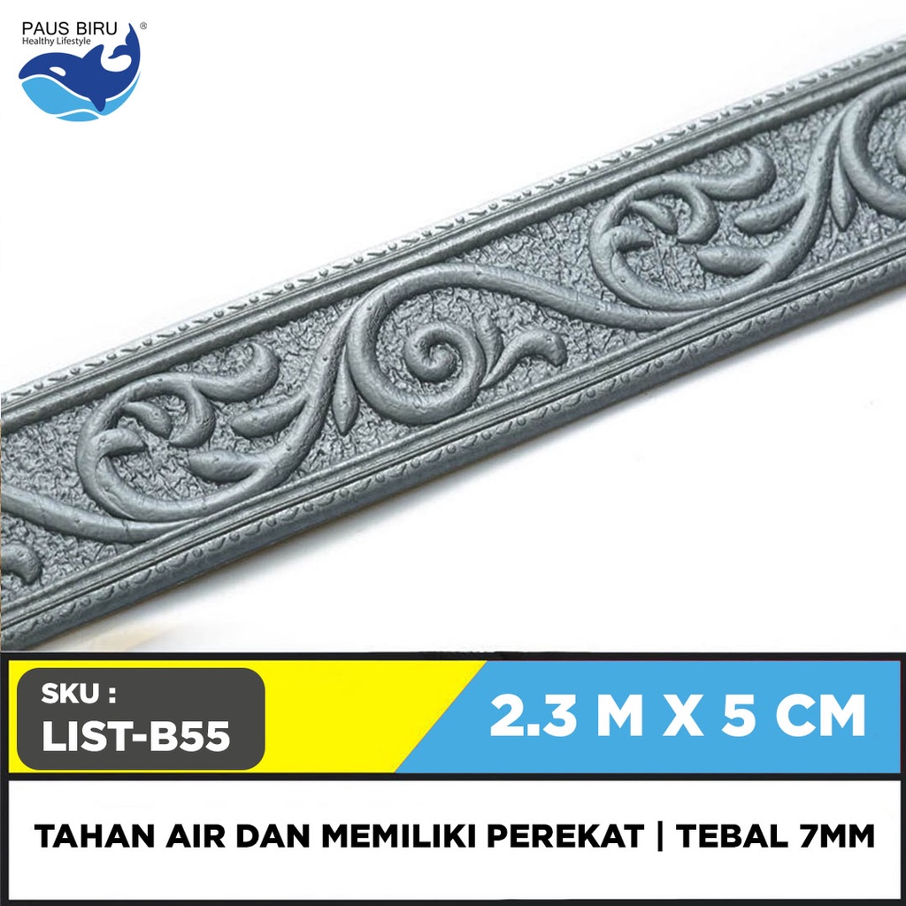 Paus Biru - Wall Border List / Wallborder Foam 3D / List dinding 3D 2.3 M-LIST B55