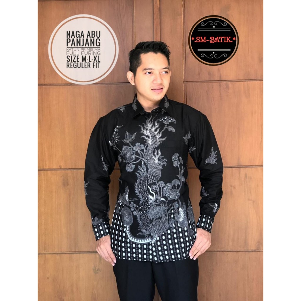 NAGA ABU SM BATIKSOLOAMANAH BAJU KEMEJA BATIK SOLO PRIA LENGAN PANJANG PENDEK LAPIS FURING ATASAN BATIK PREMIUM MODERN KATUN HALUS ADIWANGSA GOLD PERMANA MERAH ASWANGGA 6 PARANG DIRGA GODONG BIRU DADU CAKRAWALA PEKSI BAMBU GUNARDO 2 NIRWANA 2 TRUNTUM KLA