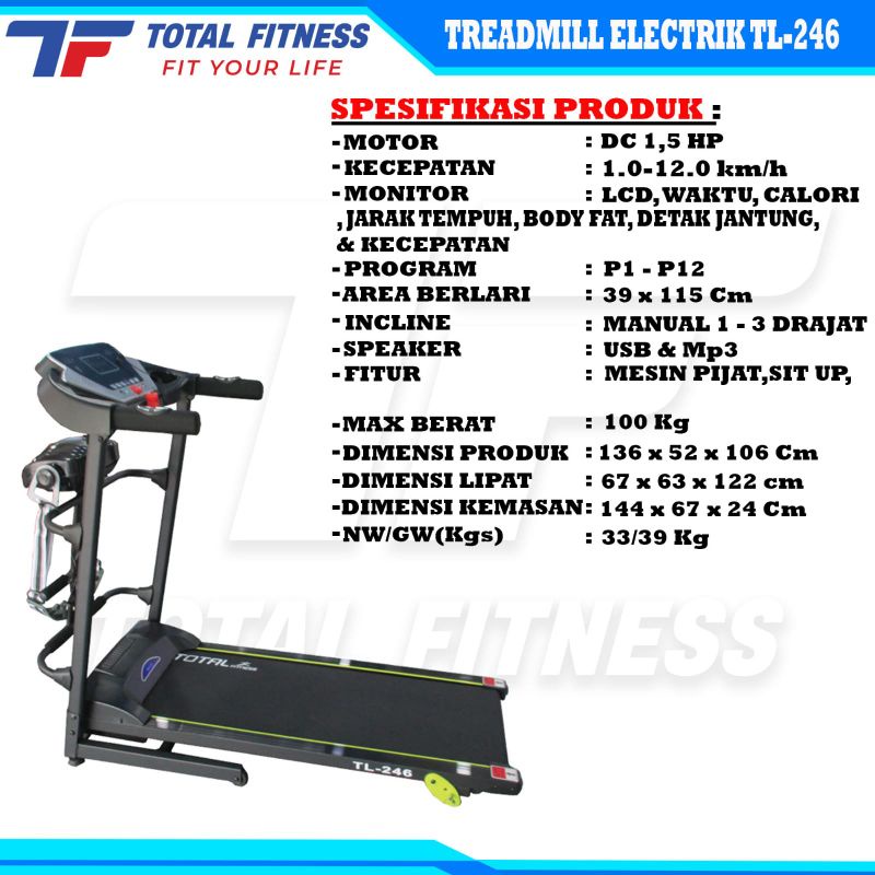 Treadmill Electric TL-246