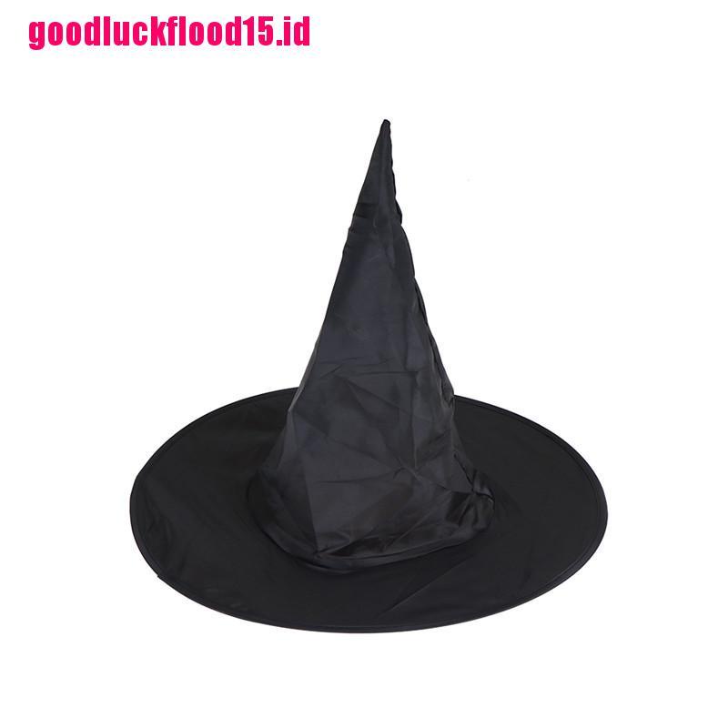 Topi Penyihir Warna Hitam Untuk Kostum Halloween