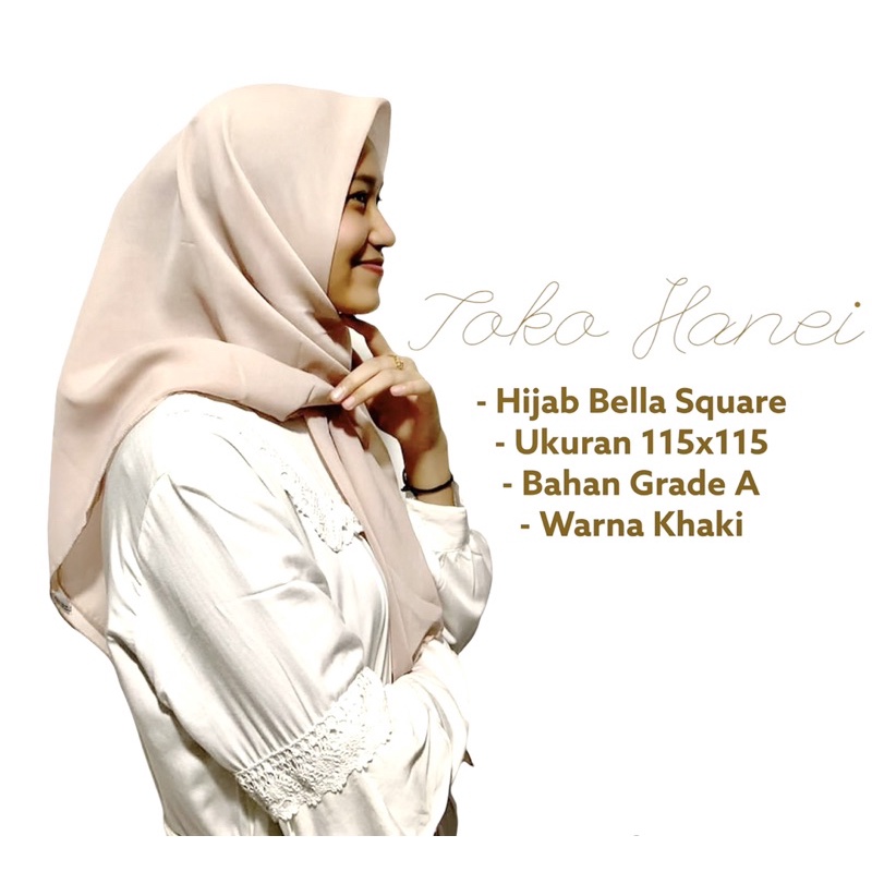 [GROSIR 10] Kerudung Hijab Segi Empat Bella Square Polos Plain Premium Jilbab