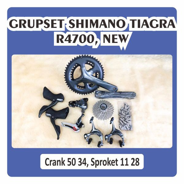 Grupset Shimano Tiagra R4700 R 4700 50 34 Sproket 11 28 NEW FD RD Shimano Tiagra RB Roadbike