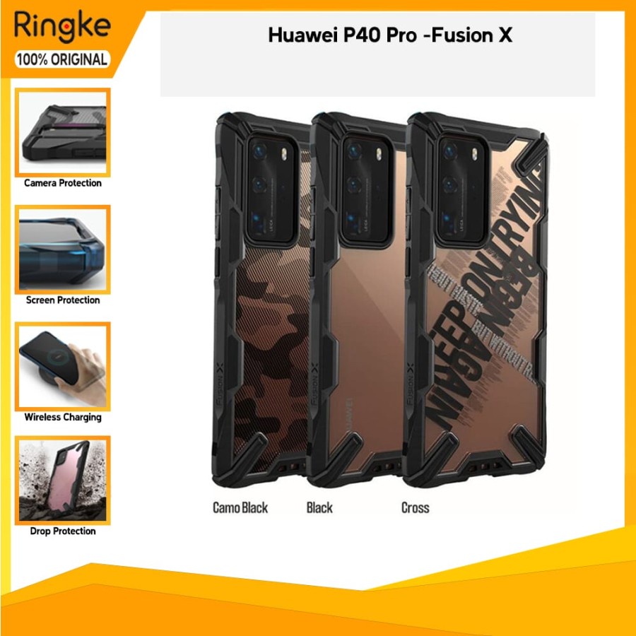 Ringke Huawei P40 Pro Fusion X Softcase Anti Crack Drop Military Slim Tough Armor