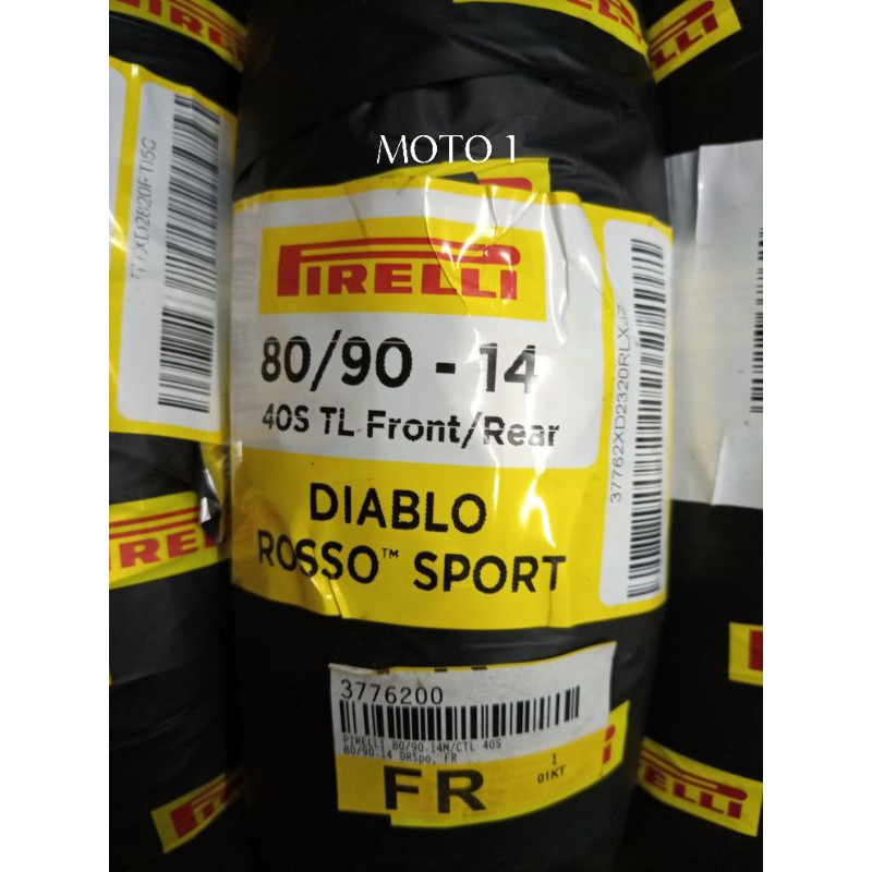 BAN PIRELLI 80/90-14 DIABLO ROSSO SPORT TUBELESS - Produksi 2023