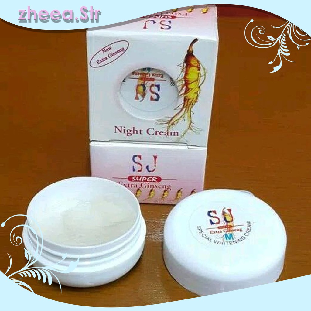 Cream Sj Original Siang Malam Gingseng Krim Pemutih Wajah Berkualitas Ecer