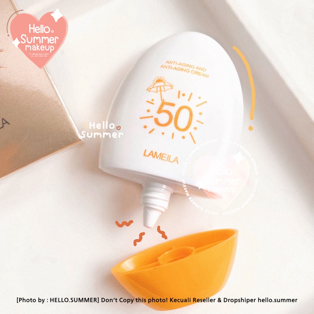 𝐒𝐔𝐍𝐒𝐂𝐑𝐄𝐄𝐍 - Lameila Beauty Sunscreen Cream SPF 50 PA+++++ UV Protection No Withecase