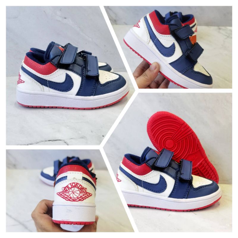 Sepatu Anak Jordan Low Navi White Red