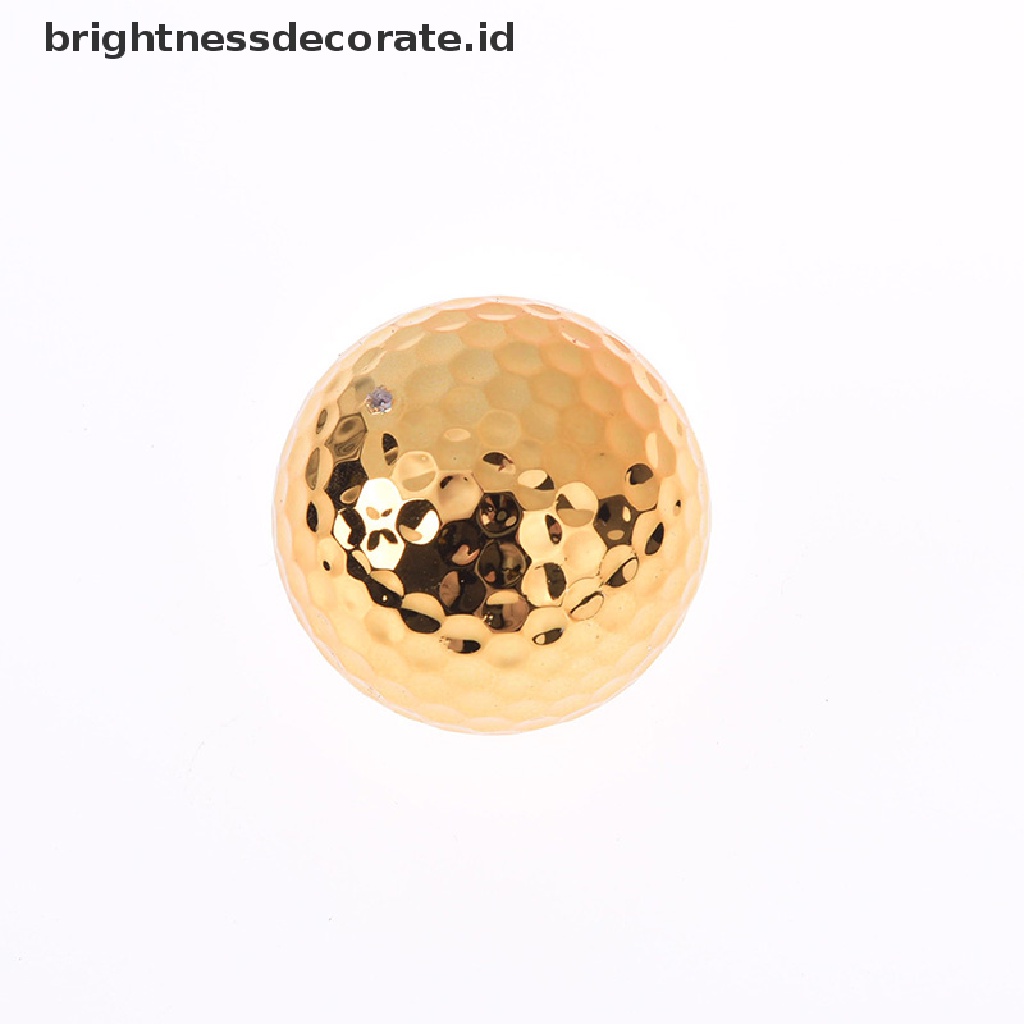 1pc Bola golf Warna Emas