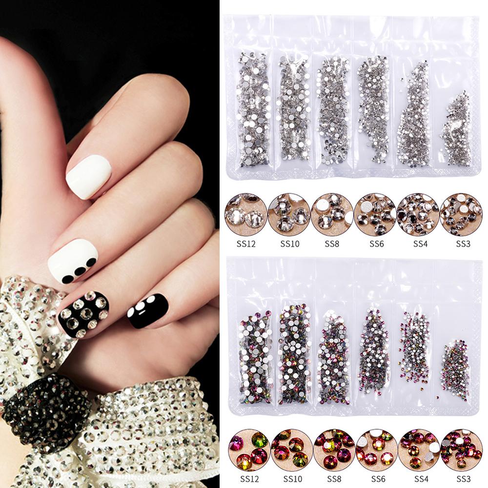 Mxbeauty 1440pcs Kristal Kaca Warna Rose Gold Untuk Dekorasi Nail Art