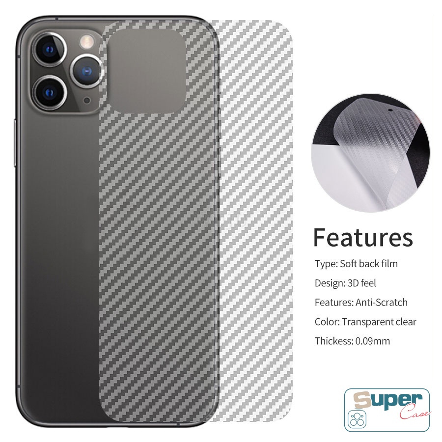 IPHONE Clear Pelindung Back Film Dahak fiber Back Sticker Kompatibel Untuk Iphone13 12 11 14 Pro Max12 Mini XR X XS Max7 8 6 6s 14 Plus SE 2020