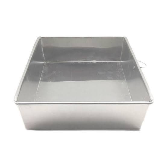 Loyang Kue Persegi Alumunium Segi Oven Tangkring Bakeware Oven - 24 x 24 x 6 cm