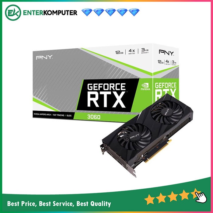 PNY Geforce RTX 3060 12GB DDR6 VERTO Dual Fan LHR