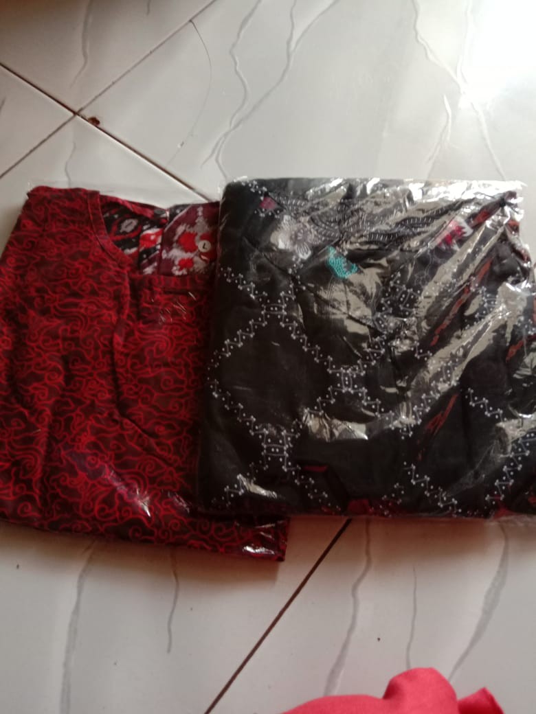 Batik Couple Keluarga Motif Mego Abang Hem Ayah /gamis Bunda / Hem Anak / Gamis Anak