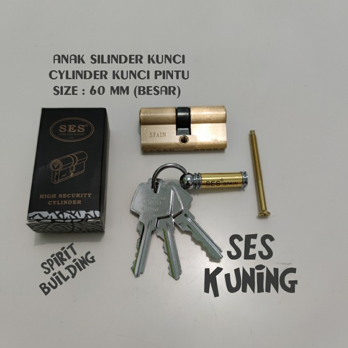 Kunci Pintu - Anak Silinder Cylinder Kunci Pintu Besar 60 Mm Ses Kuning