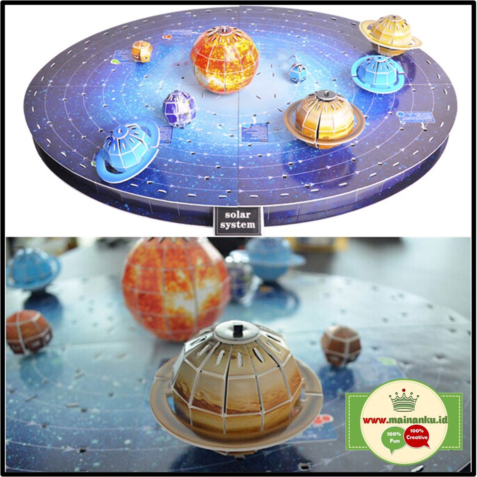 Prakarya Anak Sekolah - PUZZLE 3D SOLAR SYSTEM - Susunan Tata Surya - Planet