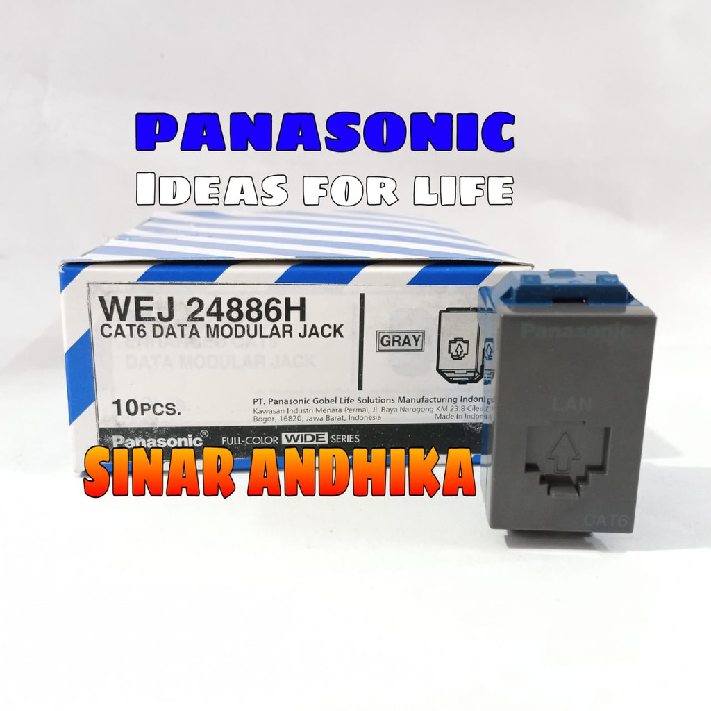 MODUL / JACK DATA CAT 6 GRAY PANASONIC WEJ 24886H