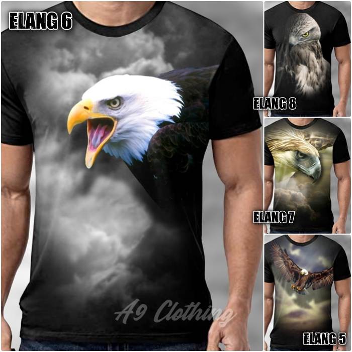 KAOS GAMBAR ELANG Rajawali Eagle Distro Kaos Elang Keren Premium T-Shirt Dewasa dan Anak