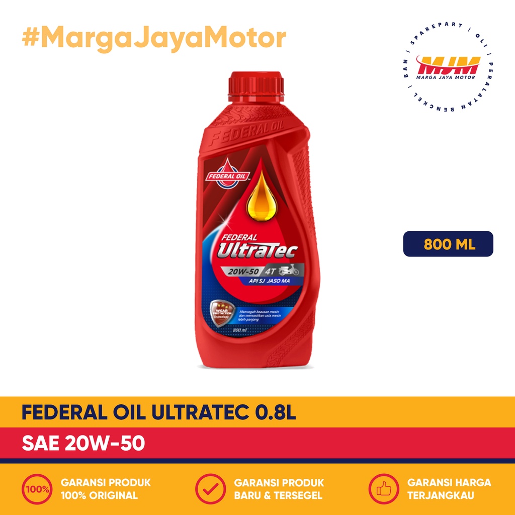 Federal Ultratec 4T 20W/50 800ml Federal Oil 0.8L