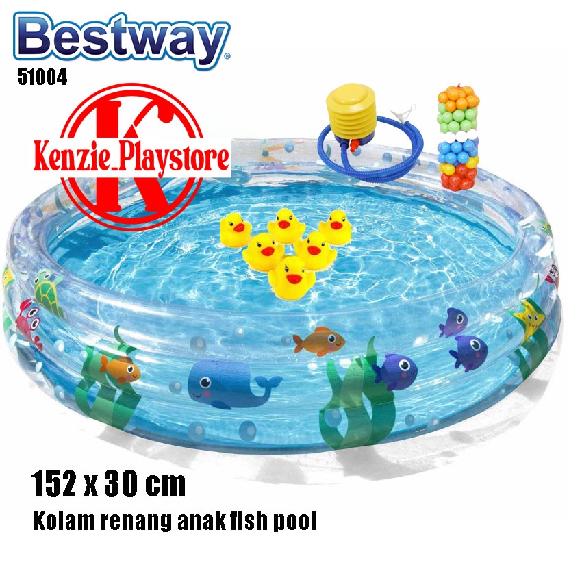 Jual Bestway 51004 Kolam Renang Anak Mandi Bola Deep Dive 3 Ring Pool ...