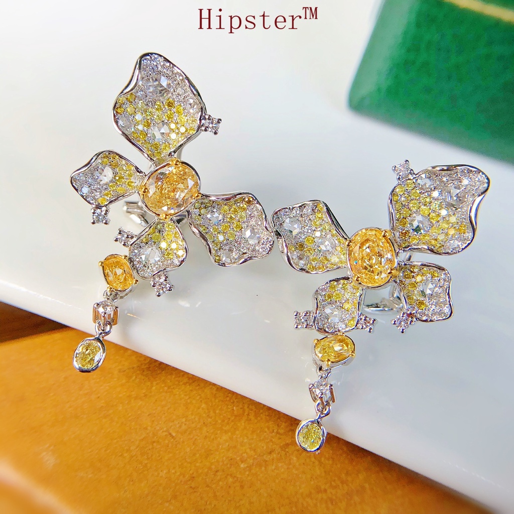 Luxury High-End Jewelry Super Fairy Design Butterfly Studs