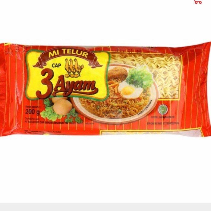 

makanan mie 3 ayam mie telor merah 200gr