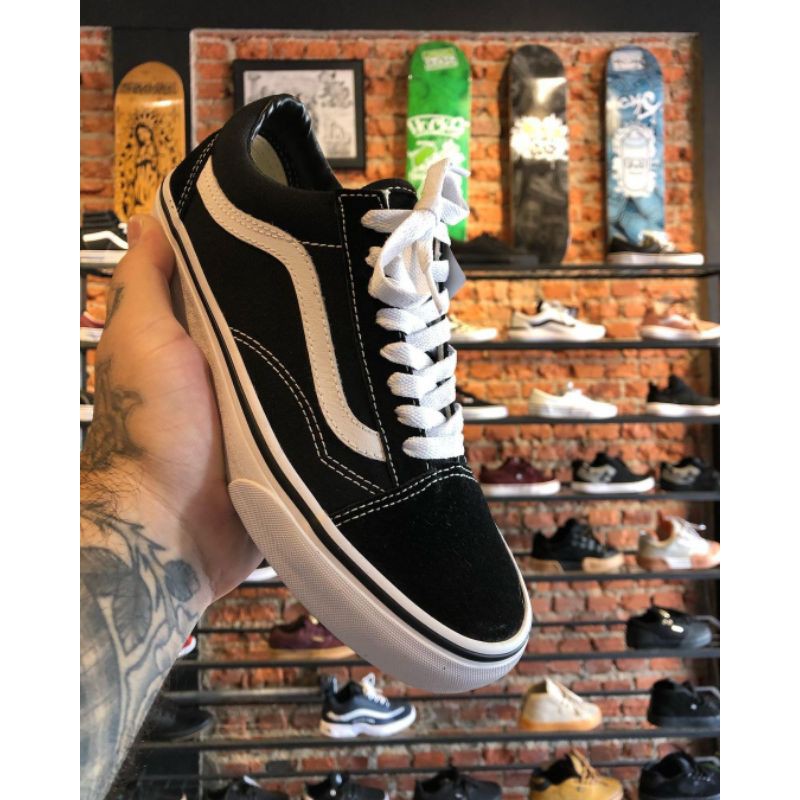 vans old skool sepatu wanita sneakers hitam