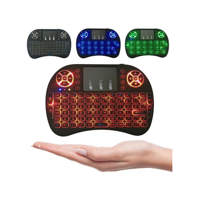 Mini Wireless Keyboard Touchpad i8 with 3 Differect LED Backlight Color