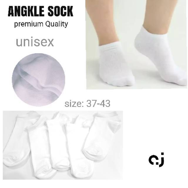 TOKO KL | GROSIR 1 LUSIN KAOS KAKI PENDEK MATAKAKI PUTIH POLOS ANKLE SOCK REMAJA DEWASA MURAH