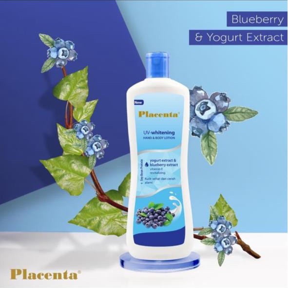 PLACENTA / FLACENTA HAND &amp; BODY LOTION 500 ML PUTIH / YOGHURT &amp; BLUEBERRY