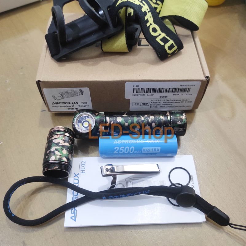 Astrolux HL02 SFS80 1600 Lumens 210 Meters Headlamp Senter Kepala