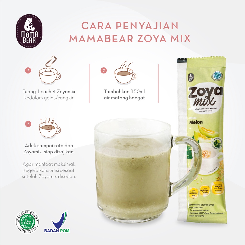 Zoya Mix Susu Kedelai + daun Katuk pelancar ASI Booster