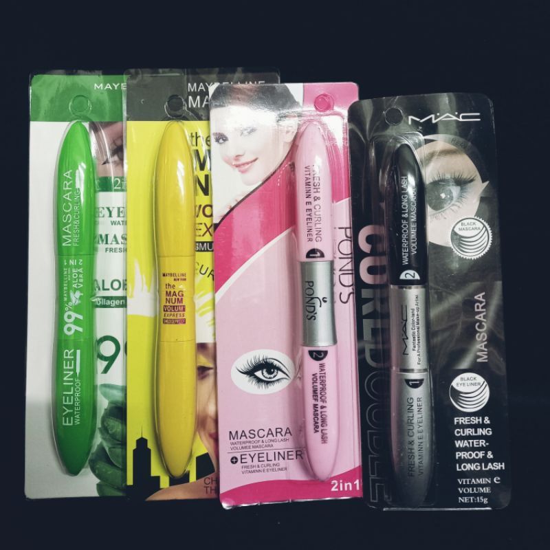 PROMO PERPCS!!!MASCARA&amp;EYELINER 2 IN 1