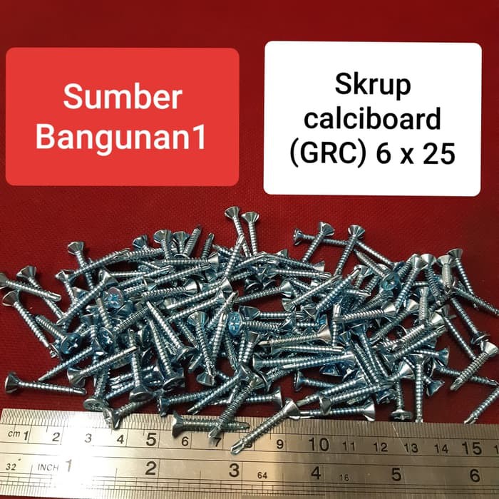 Skrup papan calciboard GRC 6 x 25 | sekrup GRC 2,5cm 2.5cm