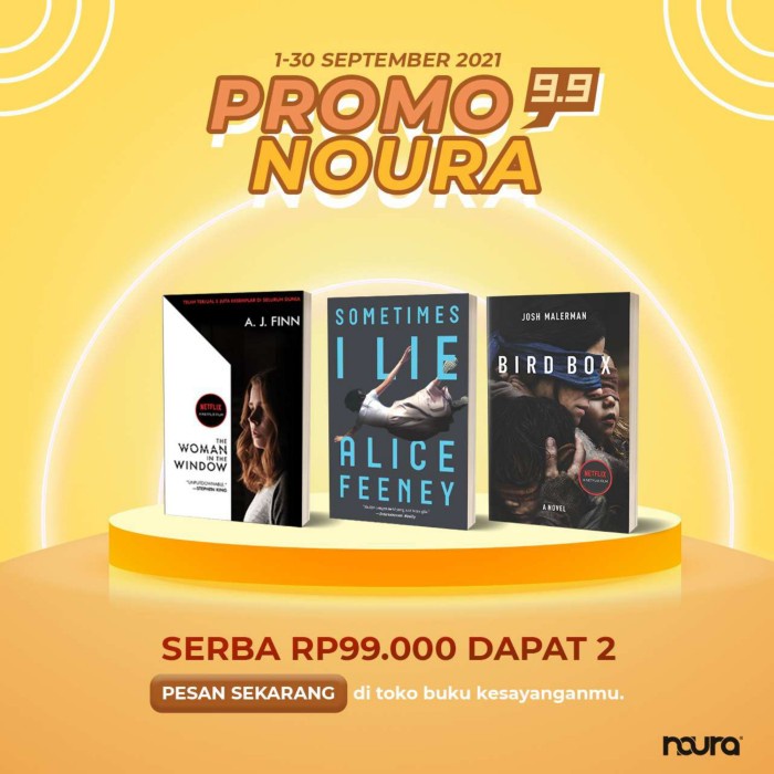 

FLASH SALE!!! PAKET NOURA BOOKS : 2 BUKU FIKSI HANYA 99RB TERLARIS