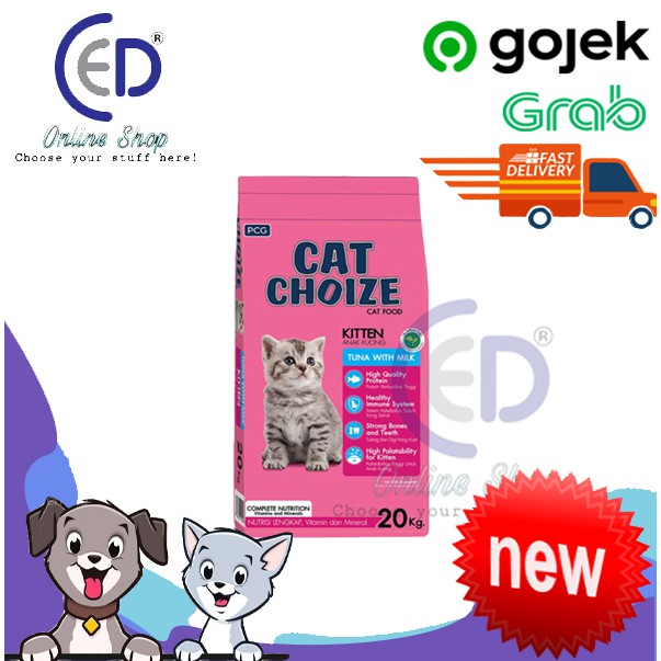 MAKANAN KUCING CAT CHOIZE KITTEN TUNA 20KG (KHUSUS GOSEND/GRAB)