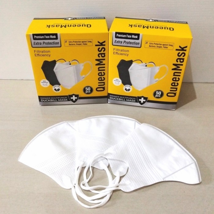 Masker Duckbill Garis QUEEN Mask isi 50 pcs