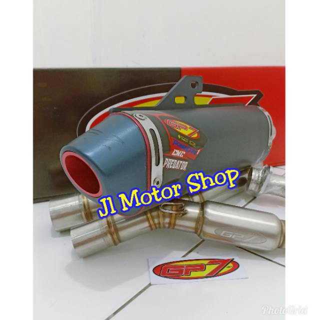 Knalpot Gp7 CNC Predator Honda CRF 150 L KLX Dtracker 150 Muffler Gp7 CNC Predator CRF150 Original