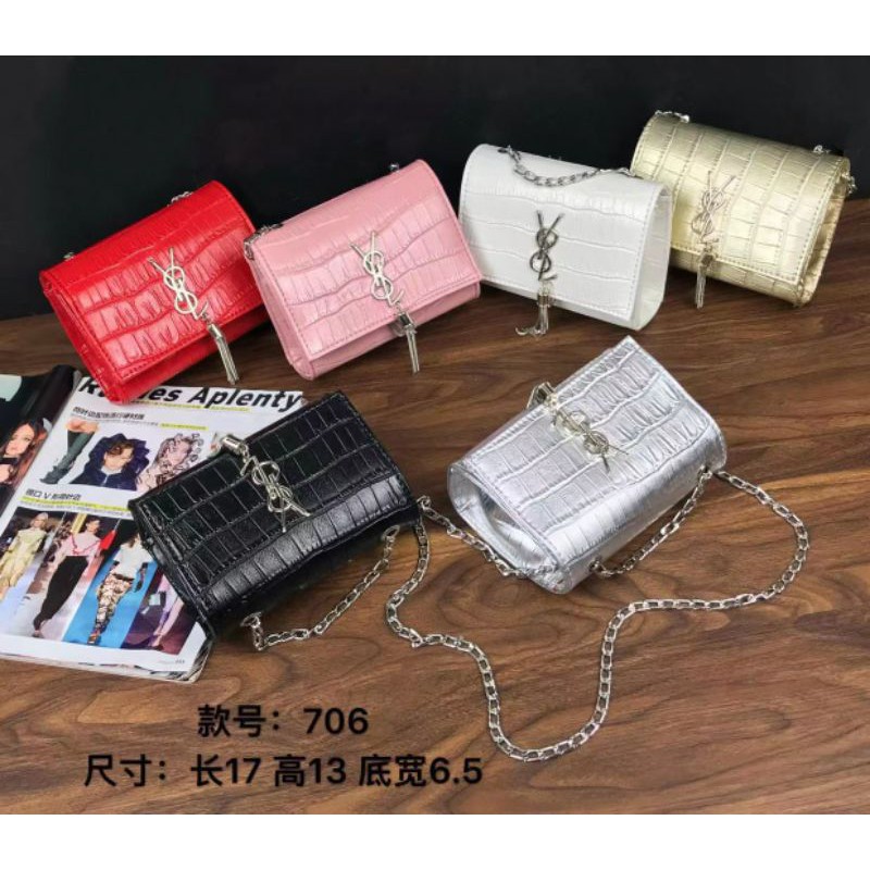 Tas Selempang YSL Bahan Croco