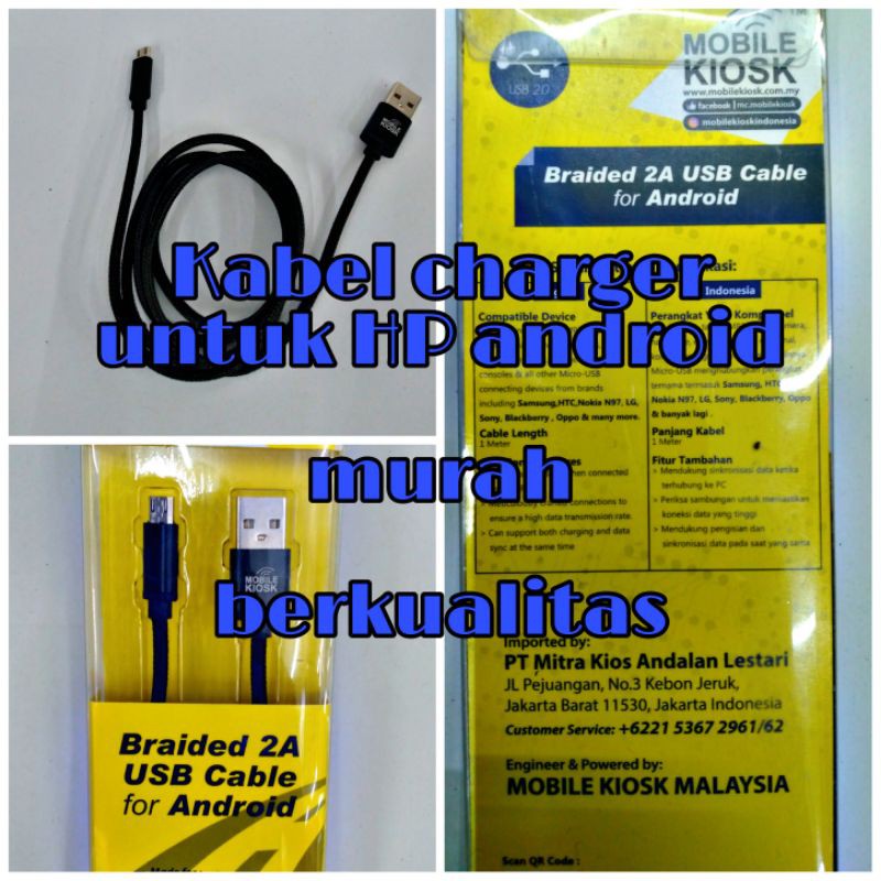 kabel data / kabel ces hp / charger usb / mobile kiosk