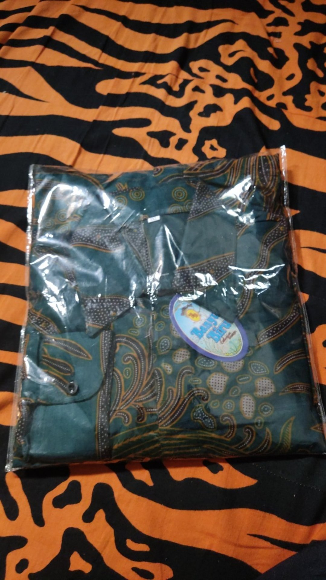 Kemeja Pria Motif Rumput Laut Ukuran Jumbo Warna Merah Biru Hitam Hijau