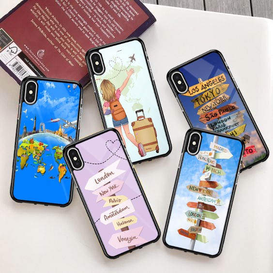 [P137] Phone Case Glossy 2D Travel For All Type