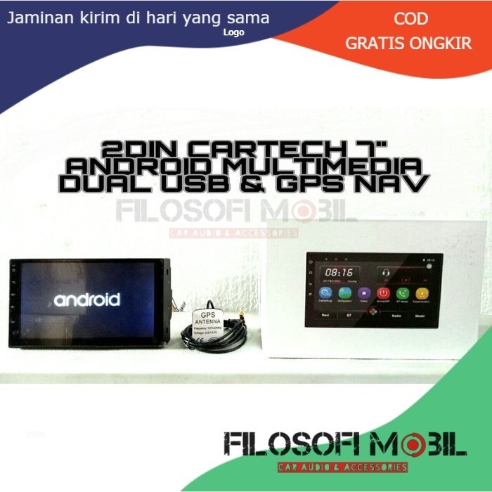 Doubledin Head Unit 2 din Cartech Android 7 inch - FM