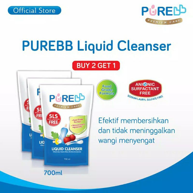 Pure BB Liquid Cleanser 700ml Buy 2 get 1