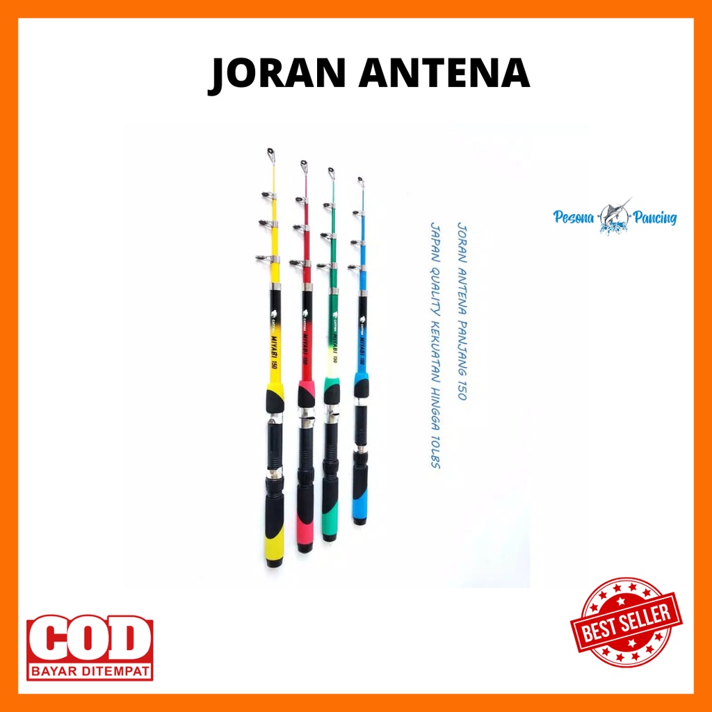 JORAN PANCING  ANTENA TELESKOPIK  PANJANG 1.5 METER  CINCIN 4  ANEKA WARNA 5 - 6 LBS TERMURAH