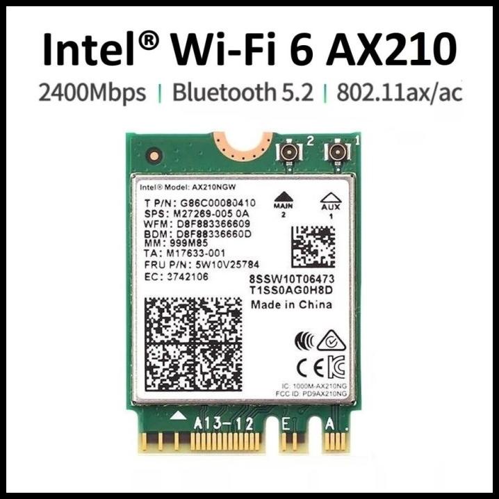 Intel Wifi 6E Ax210 Wireless Card Bluetooth 5 Ax M.2 Ngff Ax210Ngw