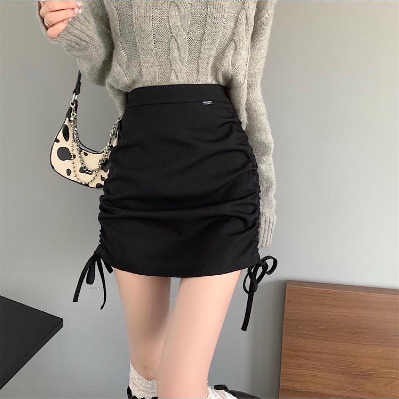 (S-XXL) POPPY SKIRT KOREAN STYLE ROK WANITA SERUT