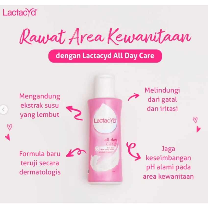 Lactacyd Feminine Hygiene All-Day Care 60 ml - Membersihkan Area Kewanitaan Melindungi gatal dan iritasi