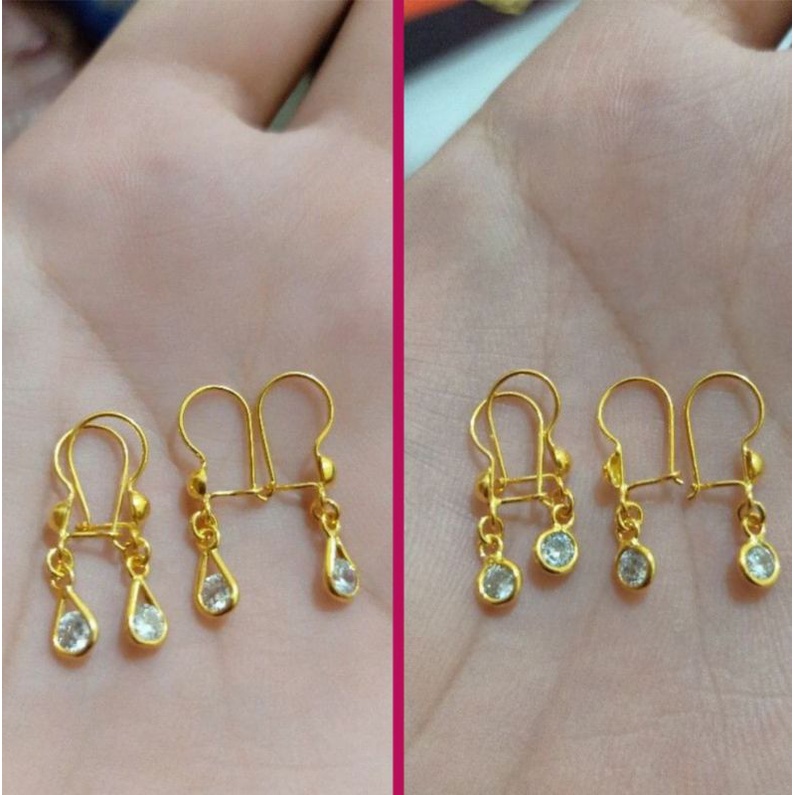 ANTING ANAK PERAK 925 LAPIS MAS