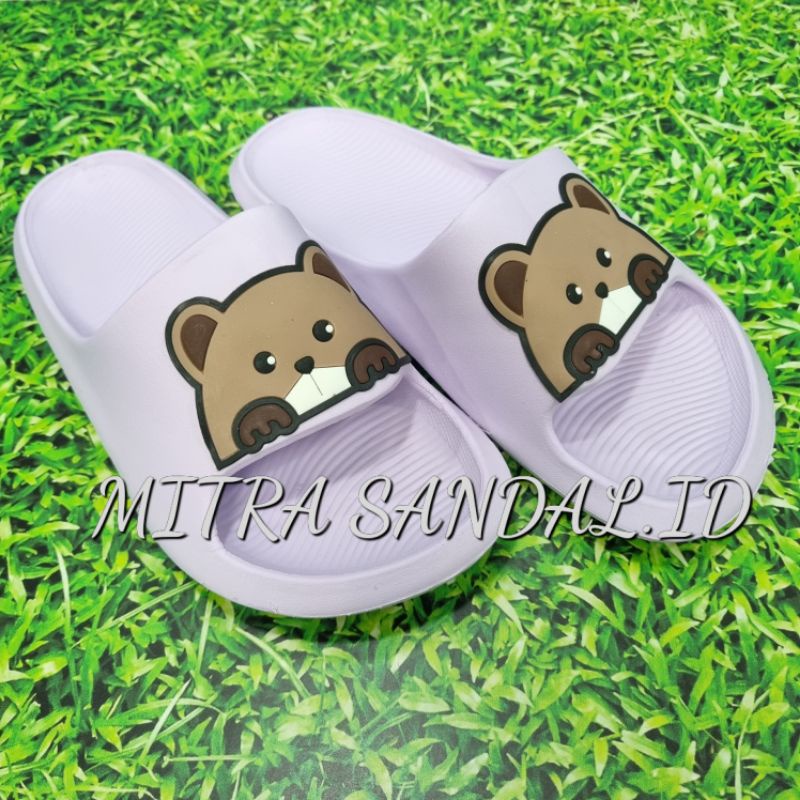 SALE !! HEMA Sandal Slop Wanita TEDDY/Sandal Rumah Wanita/Anti Licin Ringan dan Nyaman