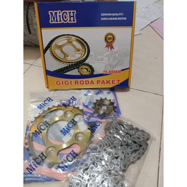GIR PAKET GEAR SET MOTOR FIT NEW / SUPRA X 125 / REVO ABS / KHARISMA LEGENDA GRAND KARISMA KPH MEGAP